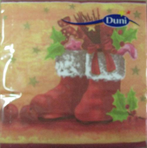 Serwetki witeczne Duni Christmas boots